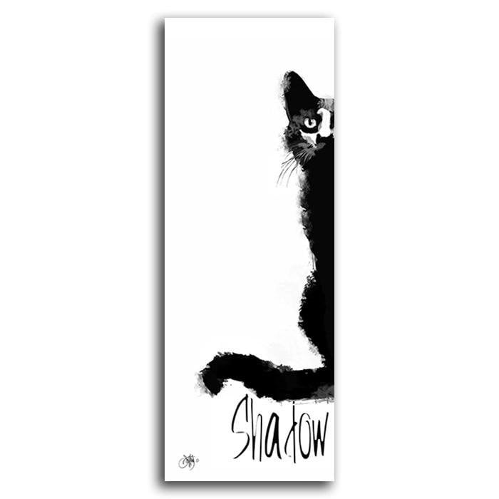 Black and white pet painting with the pet&#39;s name - Personal-Prints