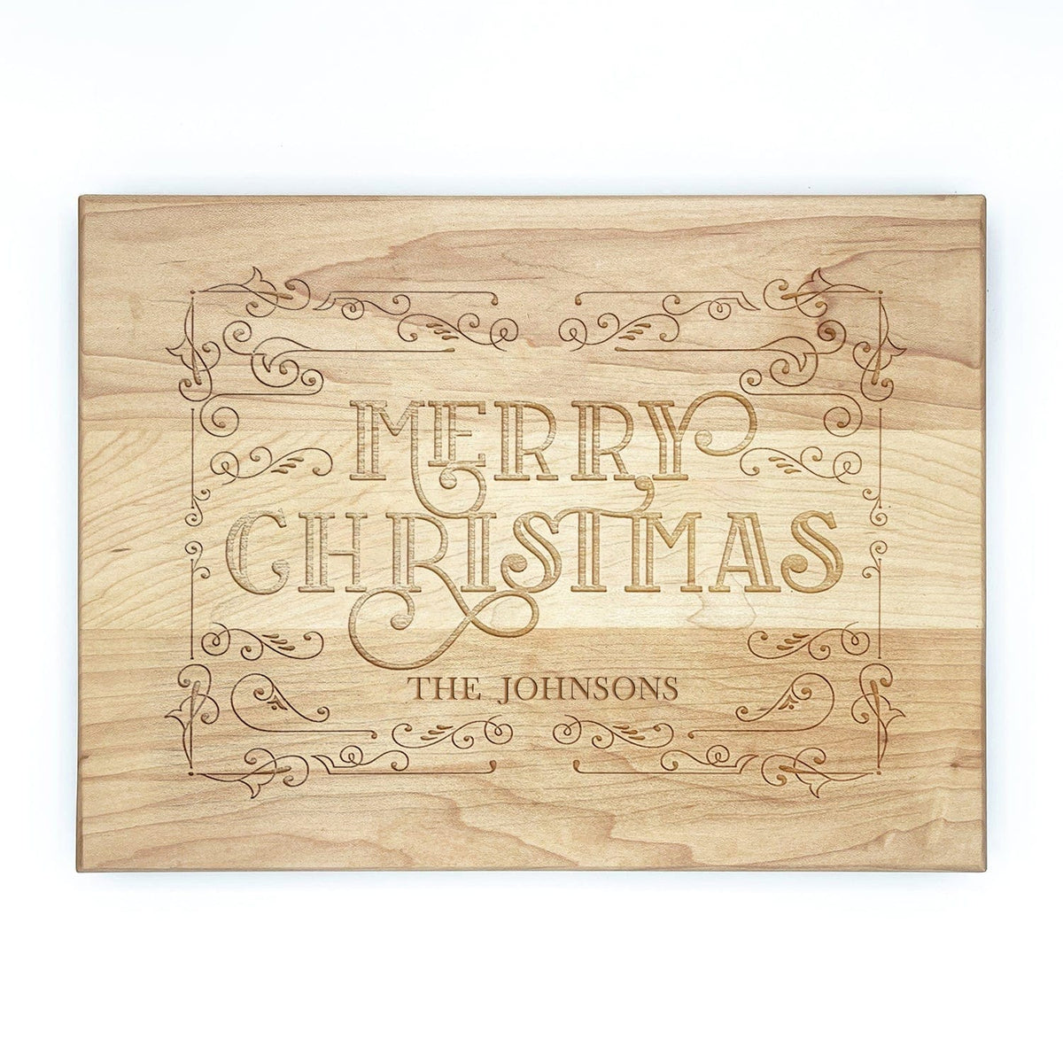 Christmas engraved cutting board from Personal Prints