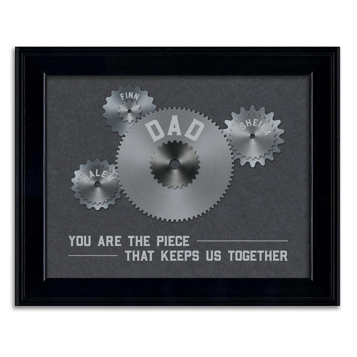 Personalized Dad Gift Framed under glass