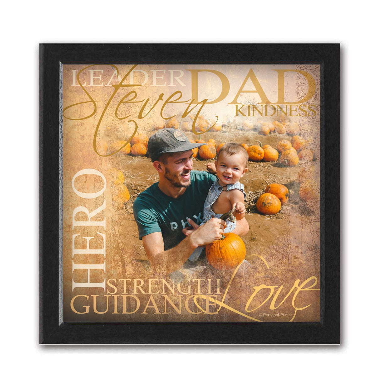 Personalized Father&#39;s Day Your Photo To Art Print With Custom Name Framed Canvas