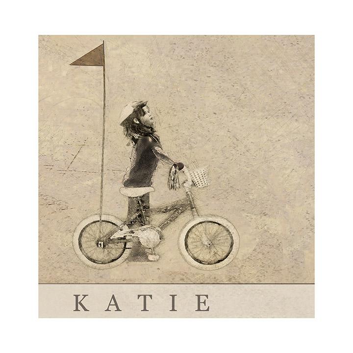 Child on bike- Girl detail