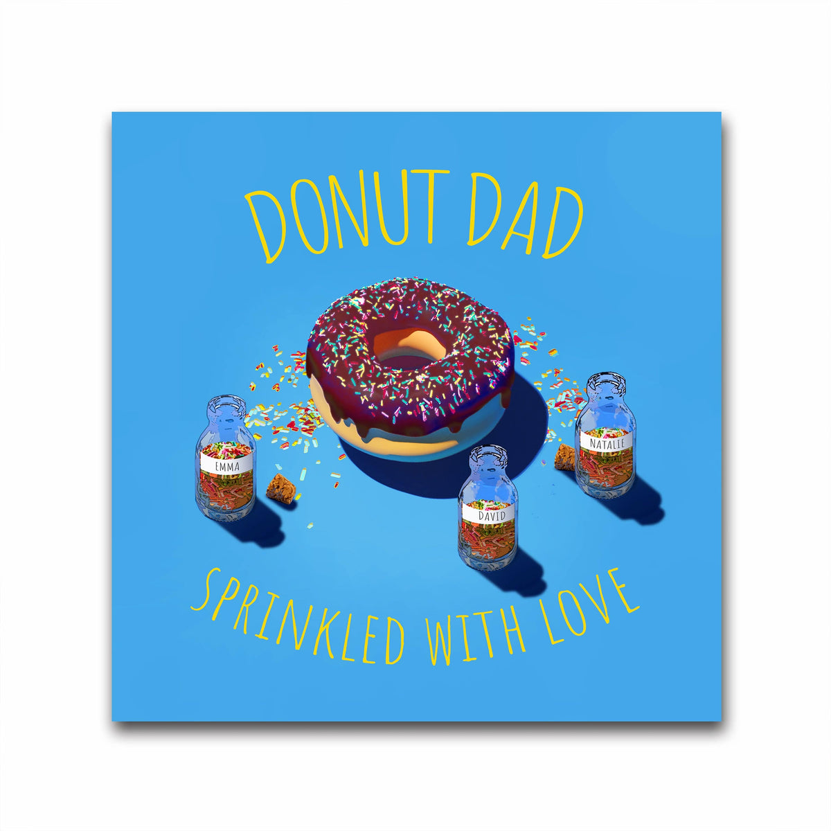 Donut Dad - Sprinkled with Love - Personalized Gift for Dad