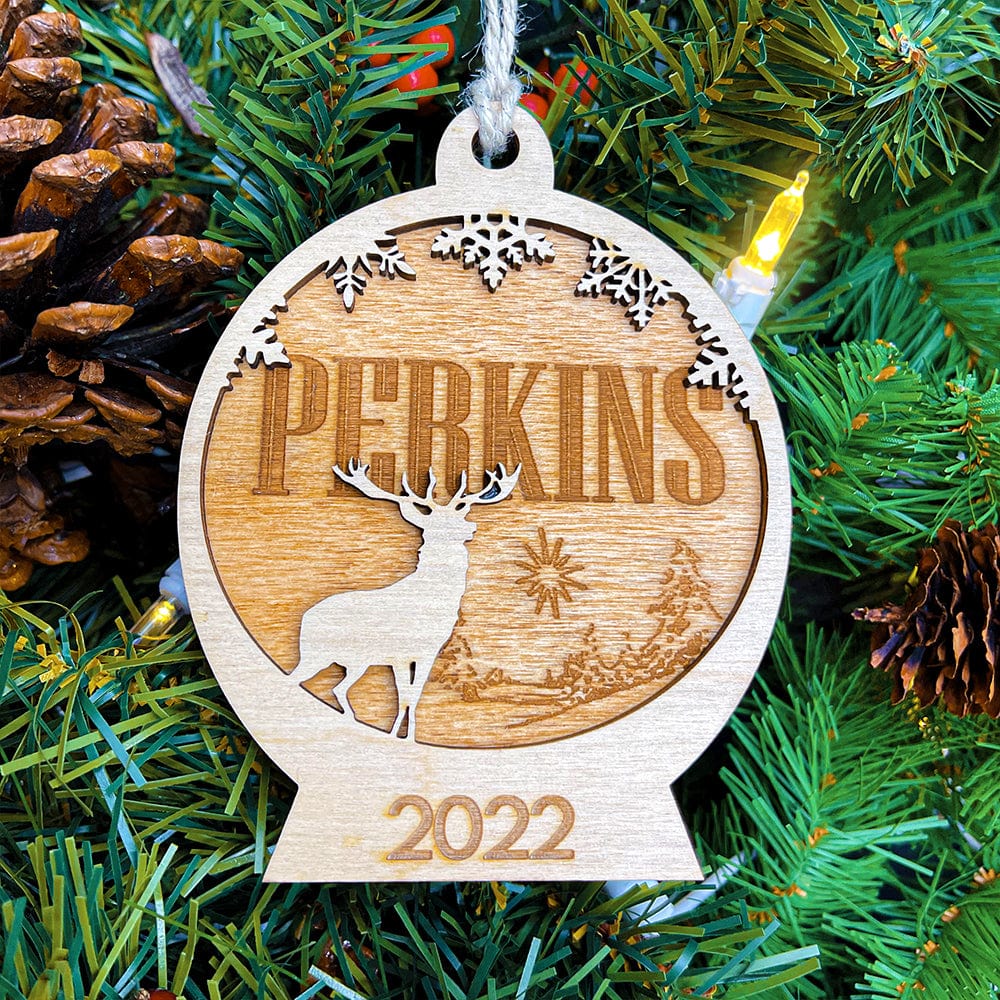 Wood personalized Christmas tree ornament from Personal Prints