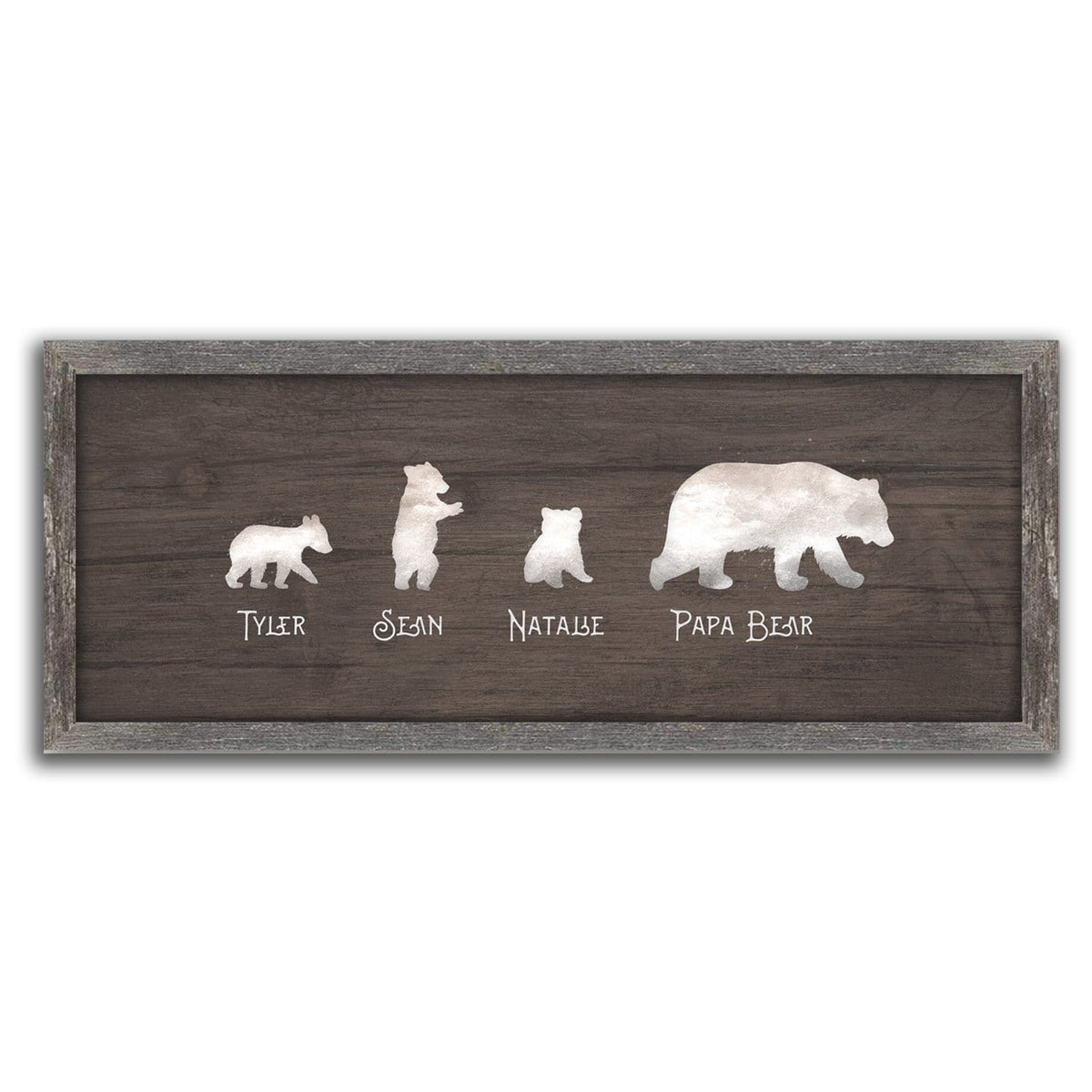 Papa Bear and cubs personalized gift for dad