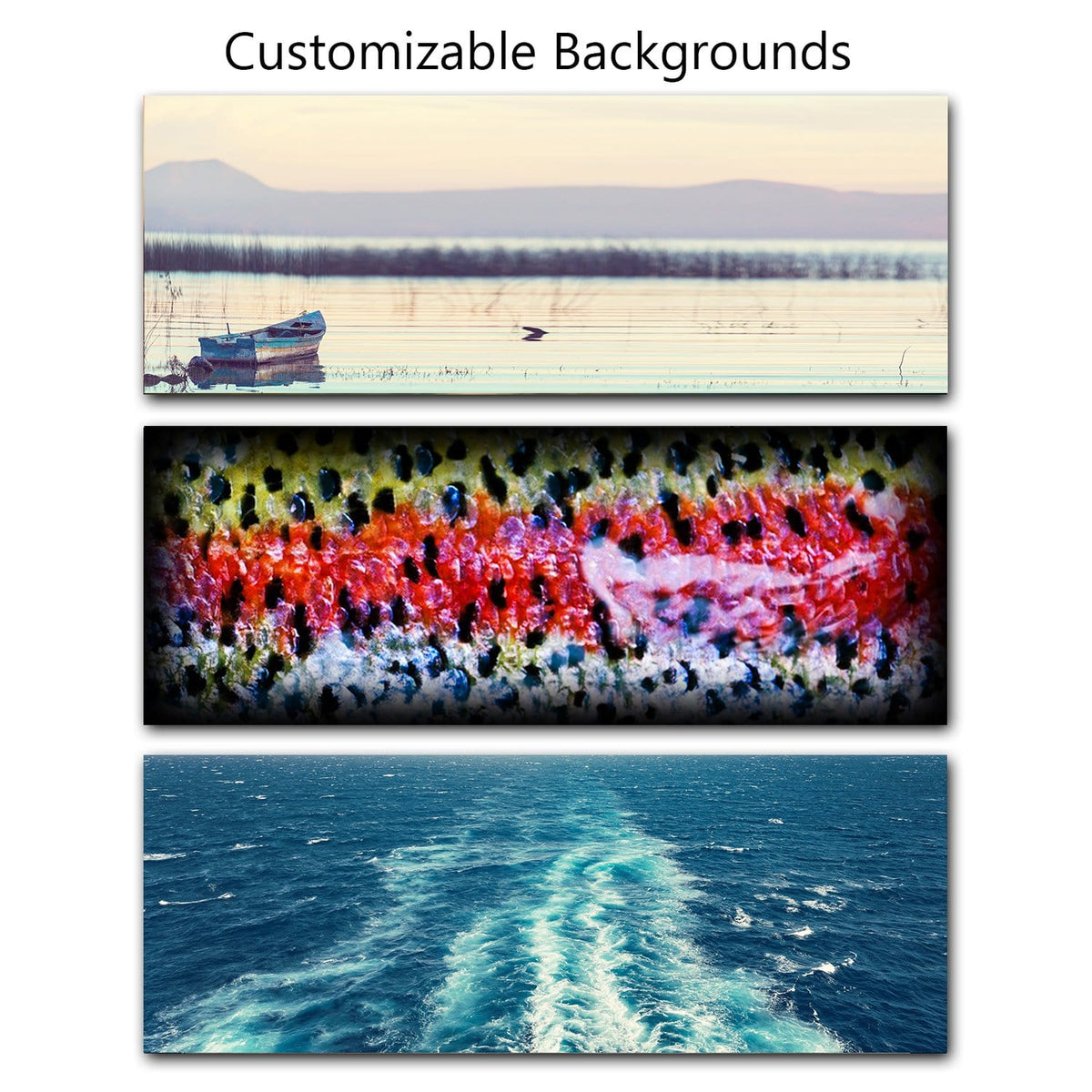 Select from a variety of background styles and colors