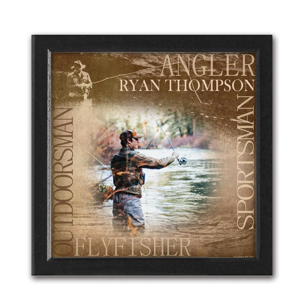 Personalized Fly Fishing Gift - Your Photo in the Art - Personal