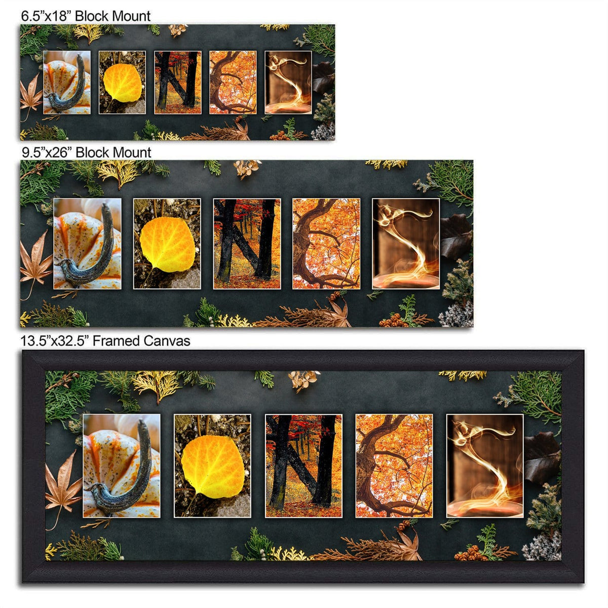 Personal-Prints  Autumn/Fall Letters Name Art Print display options