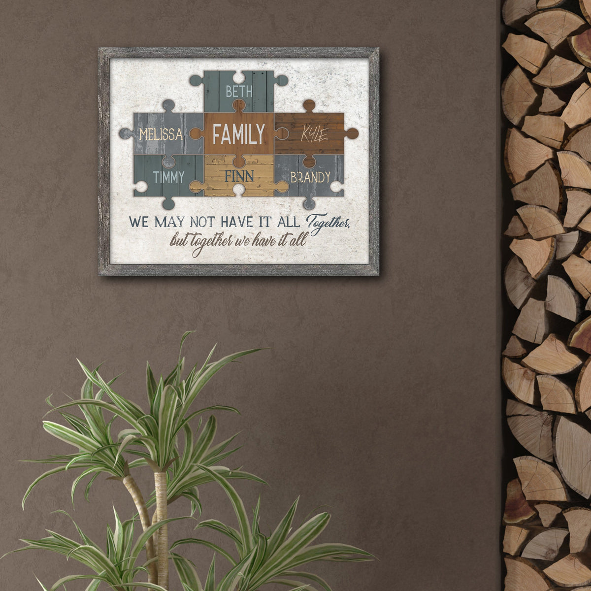 A great personalized family gift that make a beautiful wall display