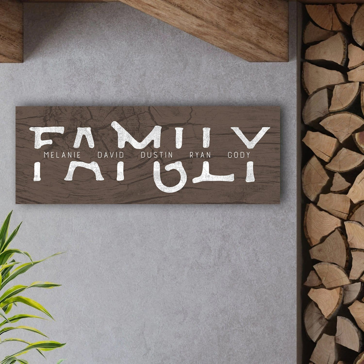 family name art rustic decor display from Personal Prints