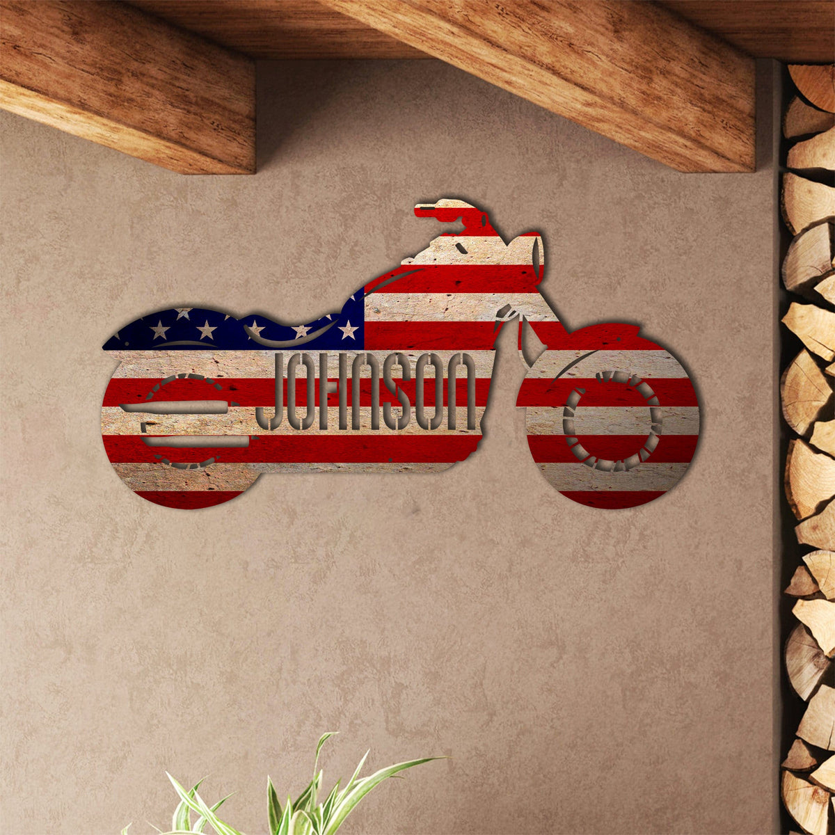Patriotic motorcycle decor, signs and gifts from Personal Prints