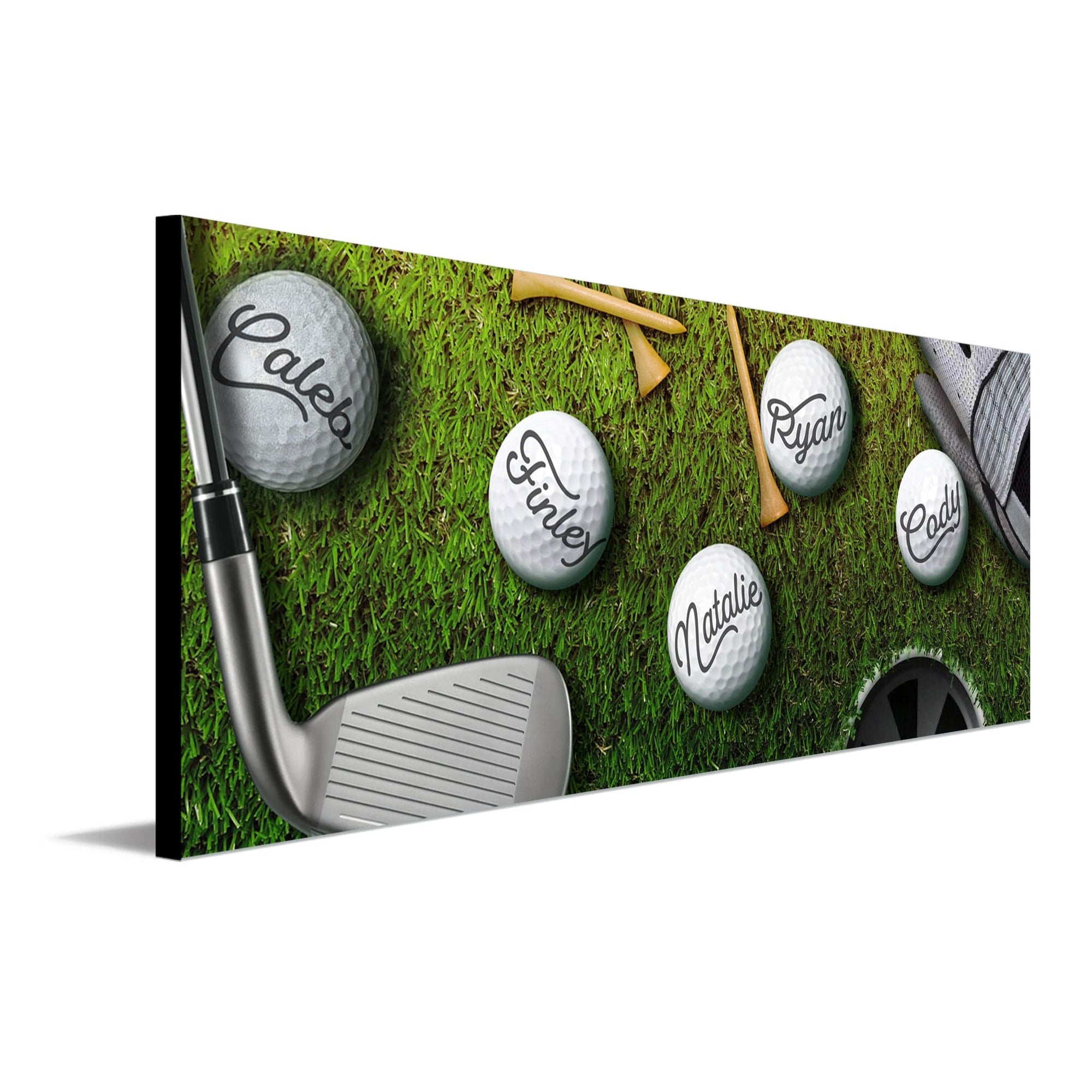 Personalized Golf Gift for Dad - Names of children on golf balls