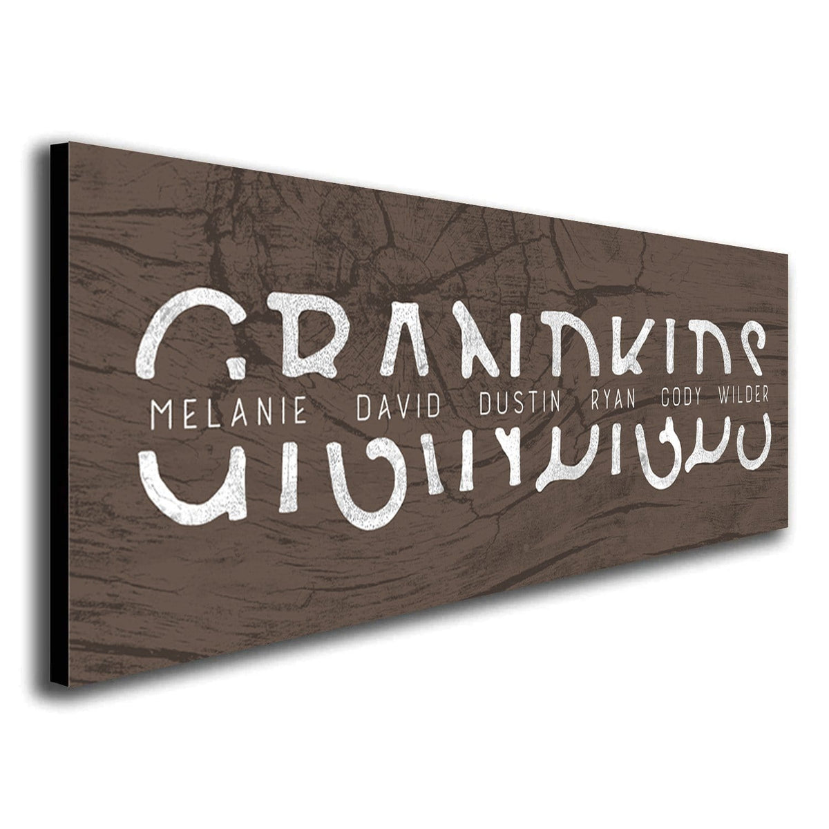 Personalized gift for grandparents with names of grandchildren in the art