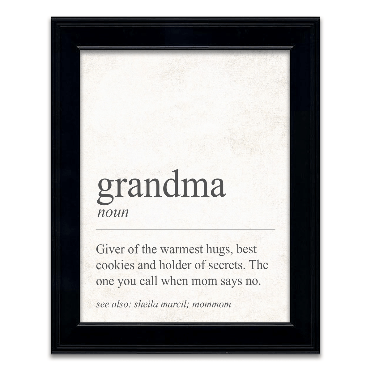 Personalized Grandma Gift Idea from Personal Prints framed art