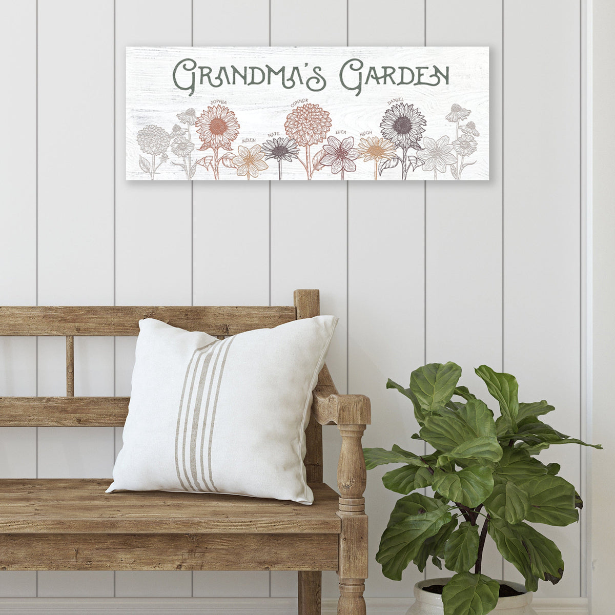 Custom Grandma Gift From Grandkids, Grandmother Christmas Gifts With  Grandkids Name, Grandma Garden Gifts Canvas - Best Personalized Gifts For  Everyone