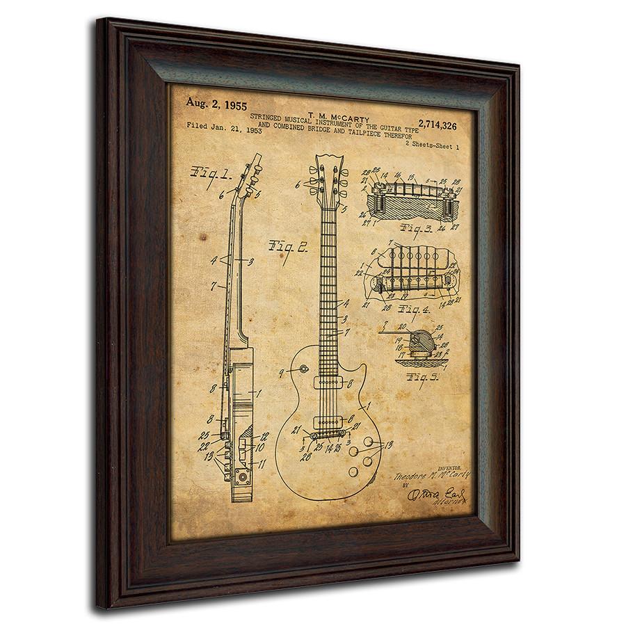 1953 Gibson Les Paul Guitar US Patent Art