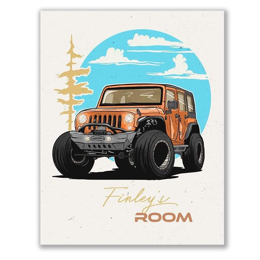 Custom Jeep Sign from Personal Prints