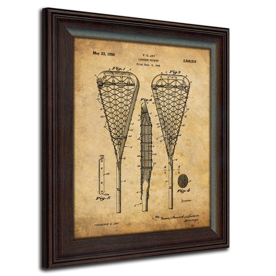 lacrosse racquet patent art drawing