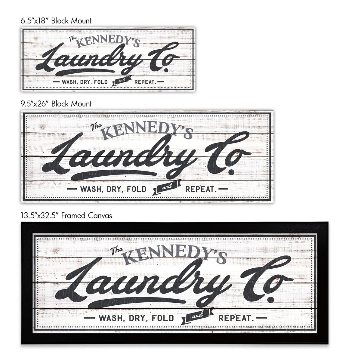 Laundry Co, Wash, Dry, Fold, &amp; Repeat- Size Options
