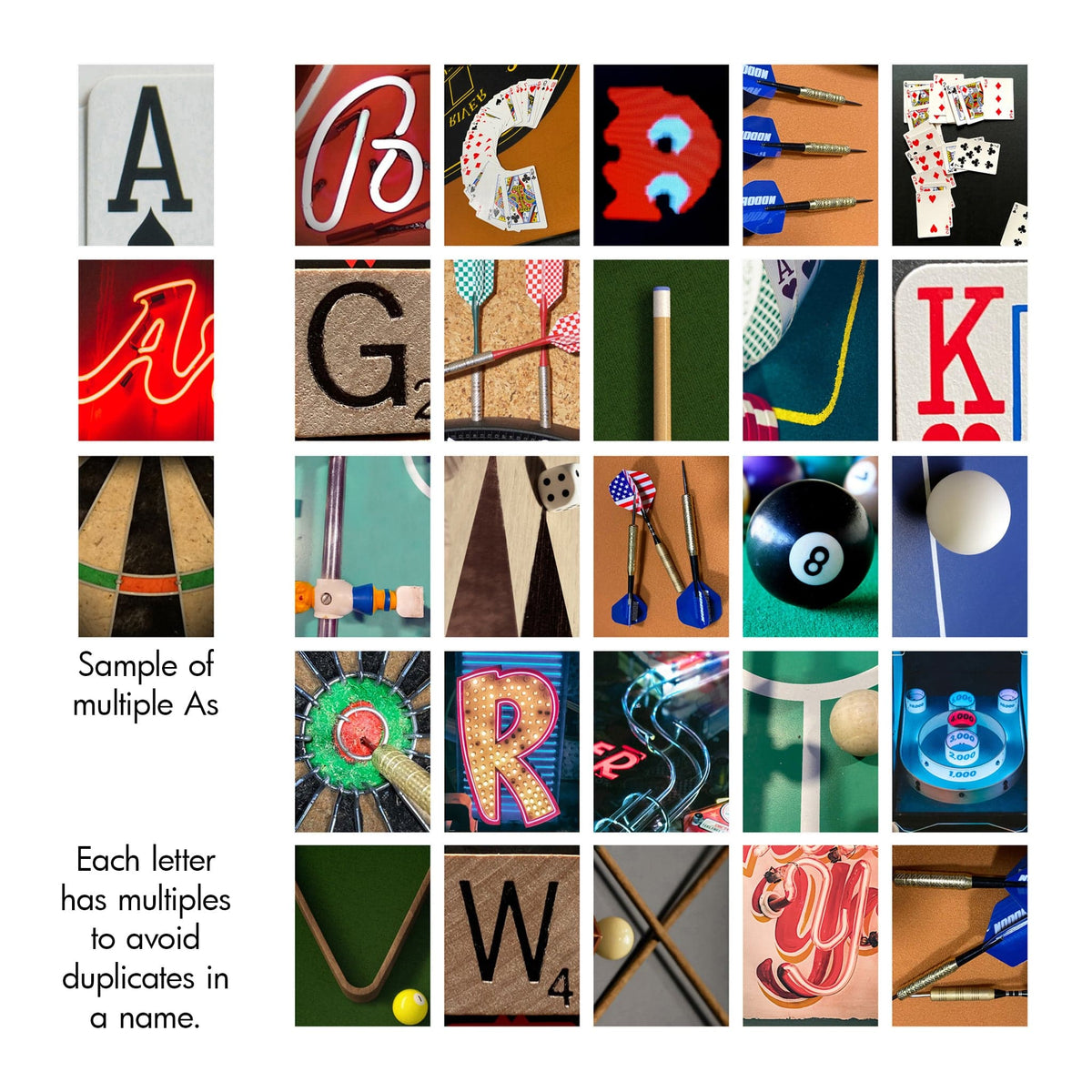 Gamer photography alphabet from Personal Prints