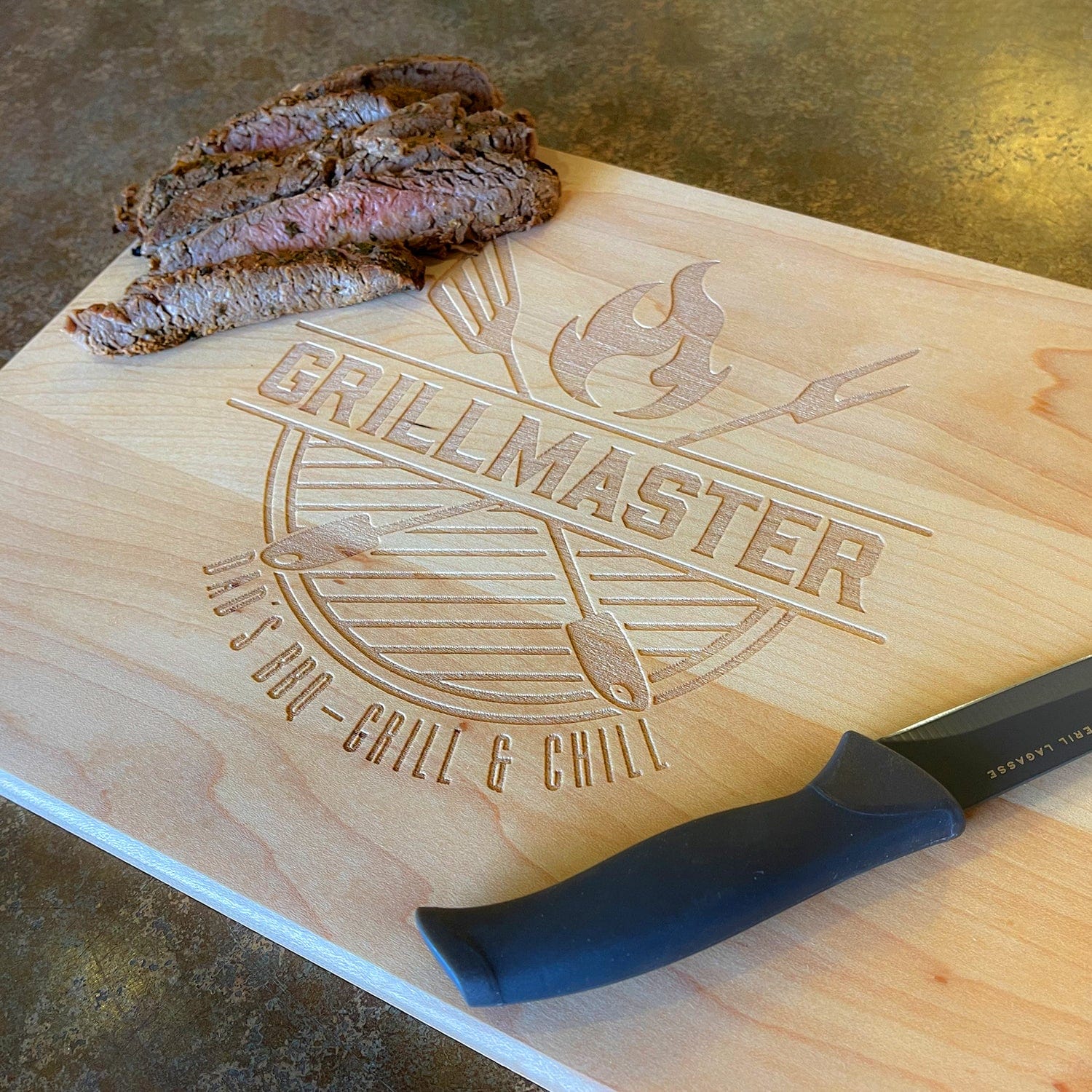 Grill Master Personalized Cutting Board Gift for Dad