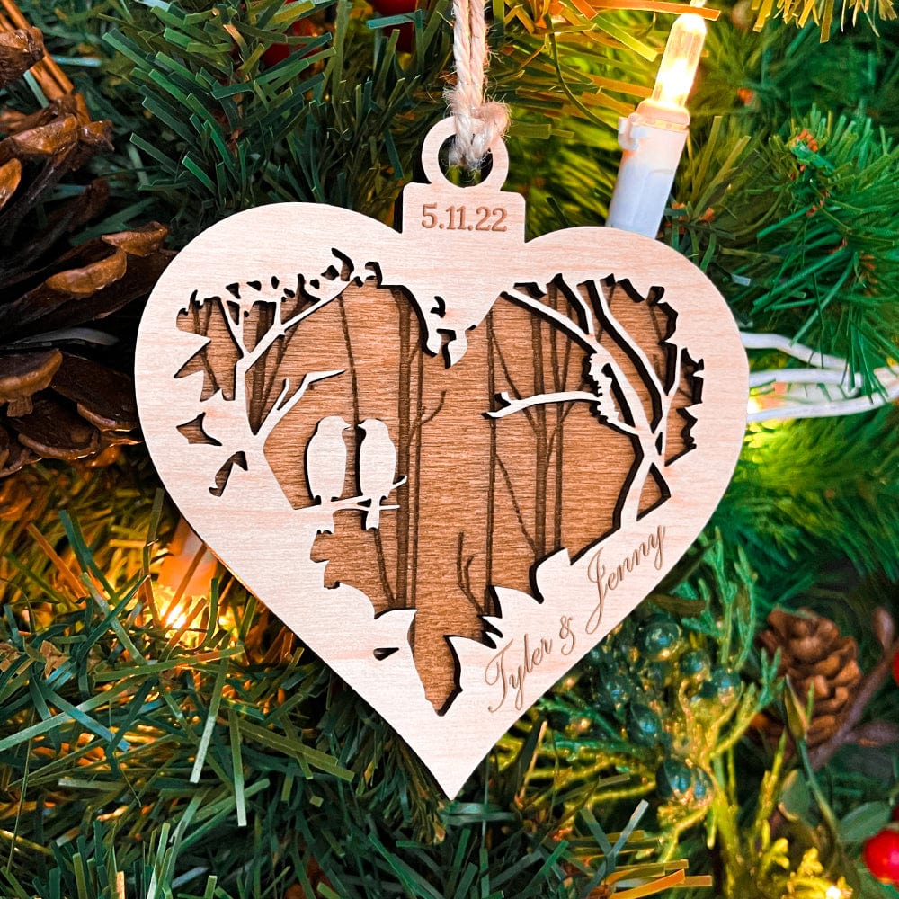 Personalized Christmas ornament for a couple