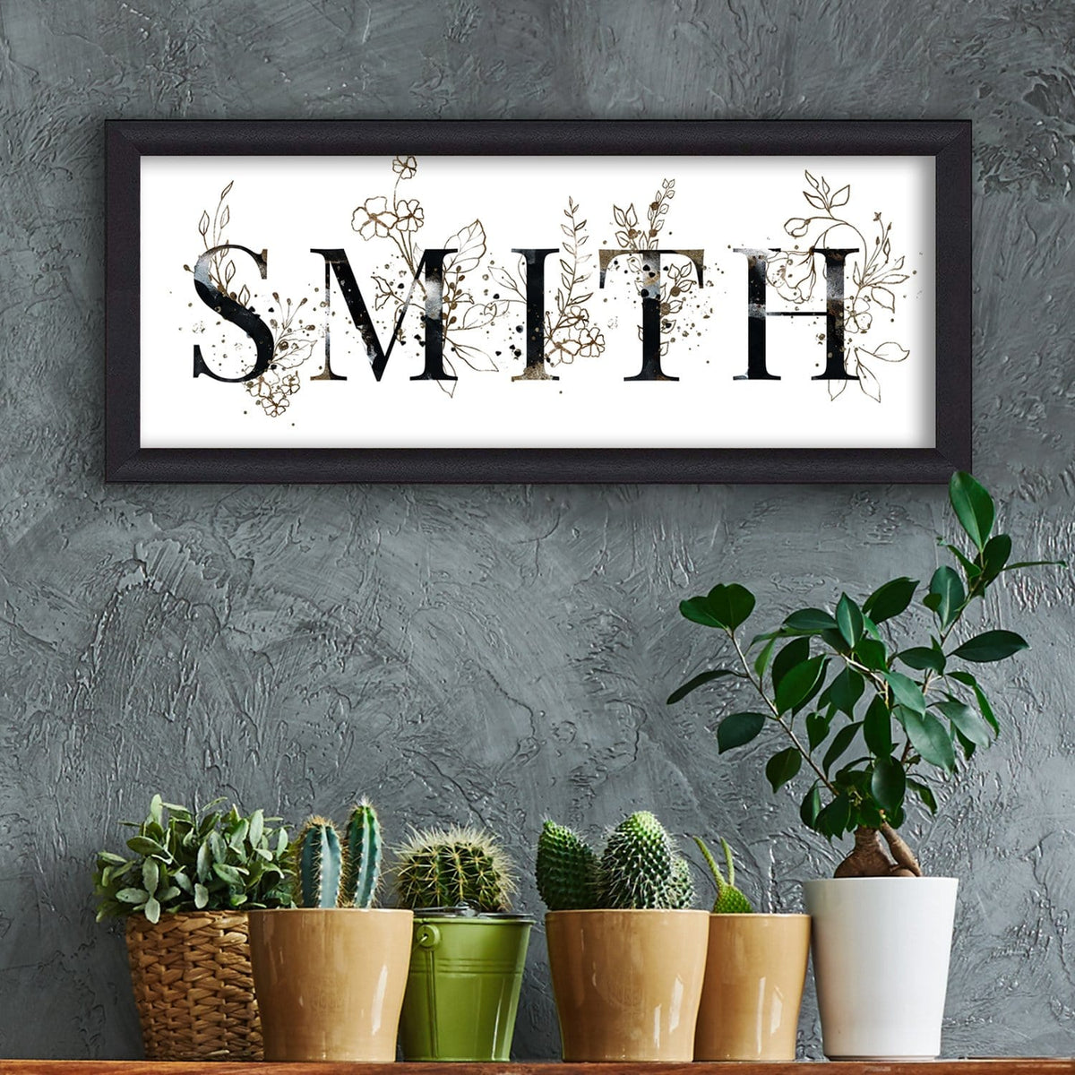 Custom wall decor name art from personal prints