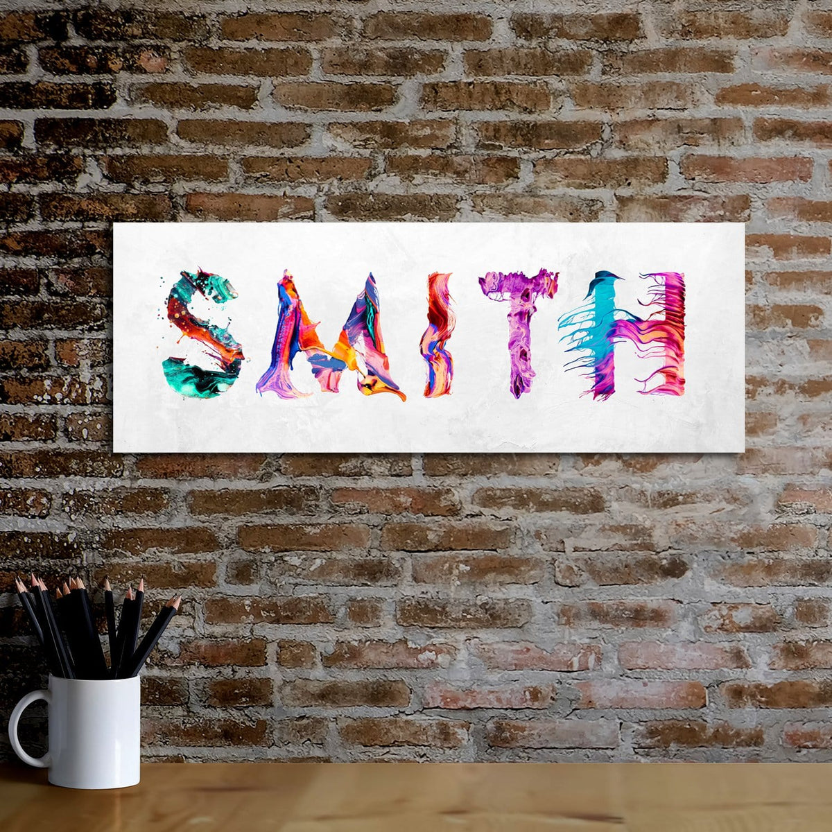 Contemporary Modern Decor of Colorful Splatter-paint Typography- Lifestyle