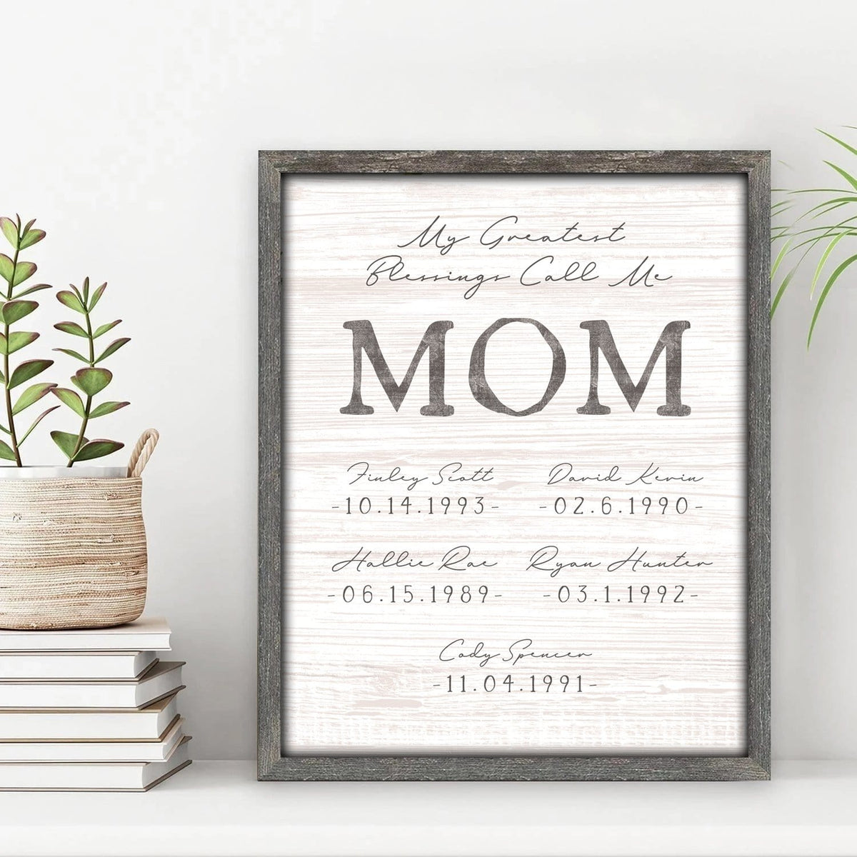 A beautiful personalized gift for mom that will be cherished for a lifetime