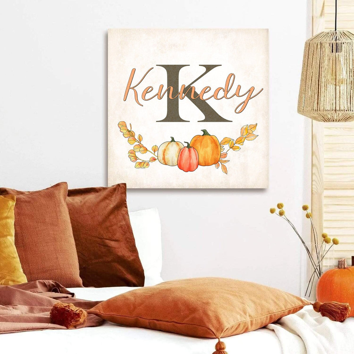 Personalized fall decor display from Personal Prints