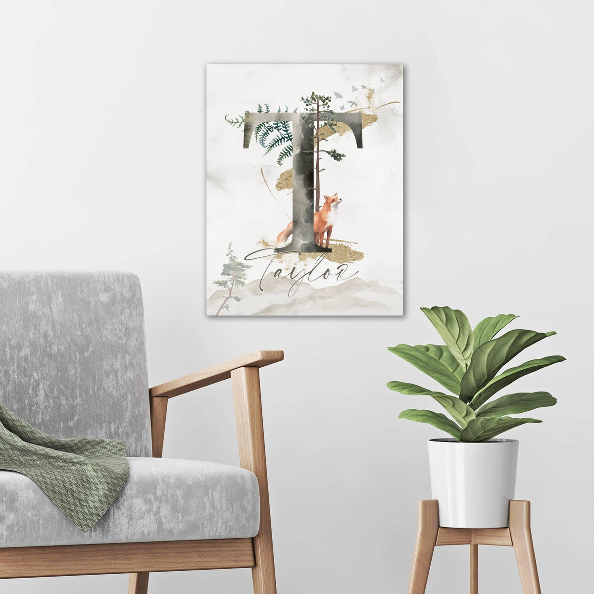 Woodland decor personalized art from Personal Prints