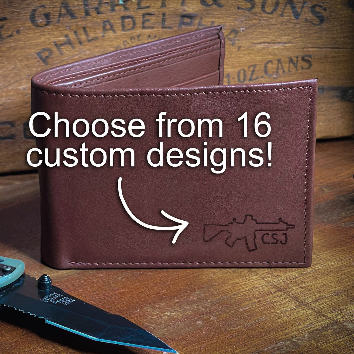 Personalized Leather Wallet Gift for Guys
