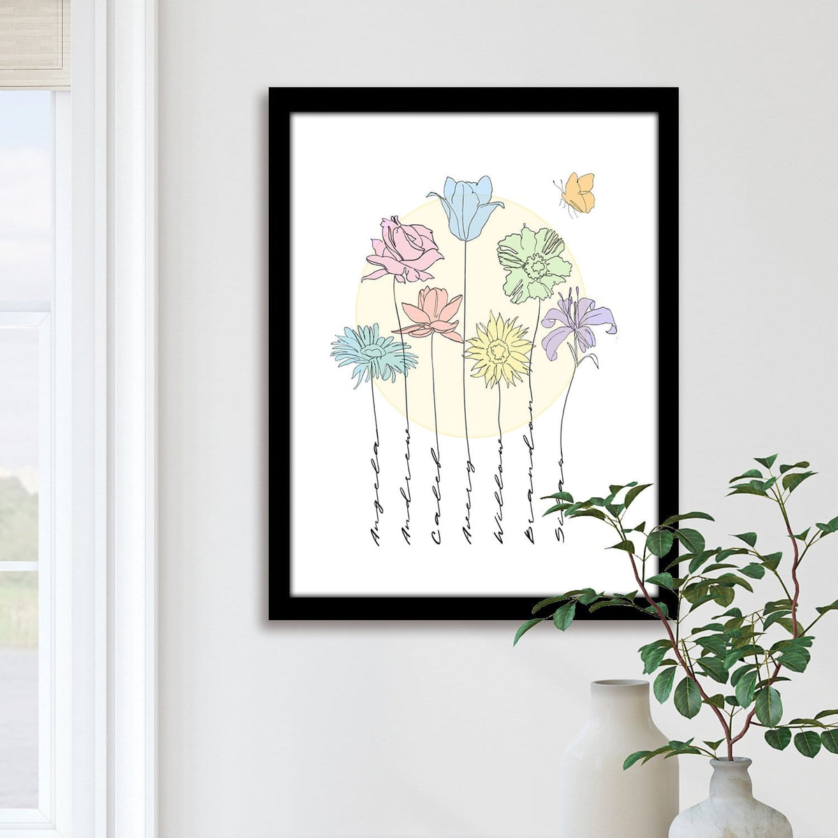Personalized flower gift idea from Personal Prints. A gift that can be enjoyed for a lifetime