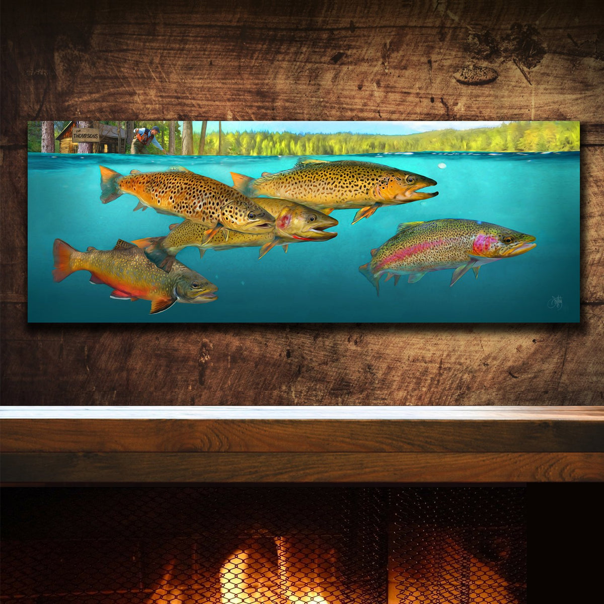  GRAPHICS & MORE Trout River Lake Fly Fish Fishing Gift Wrap  Wrapping Paper Rolls : Health & Household