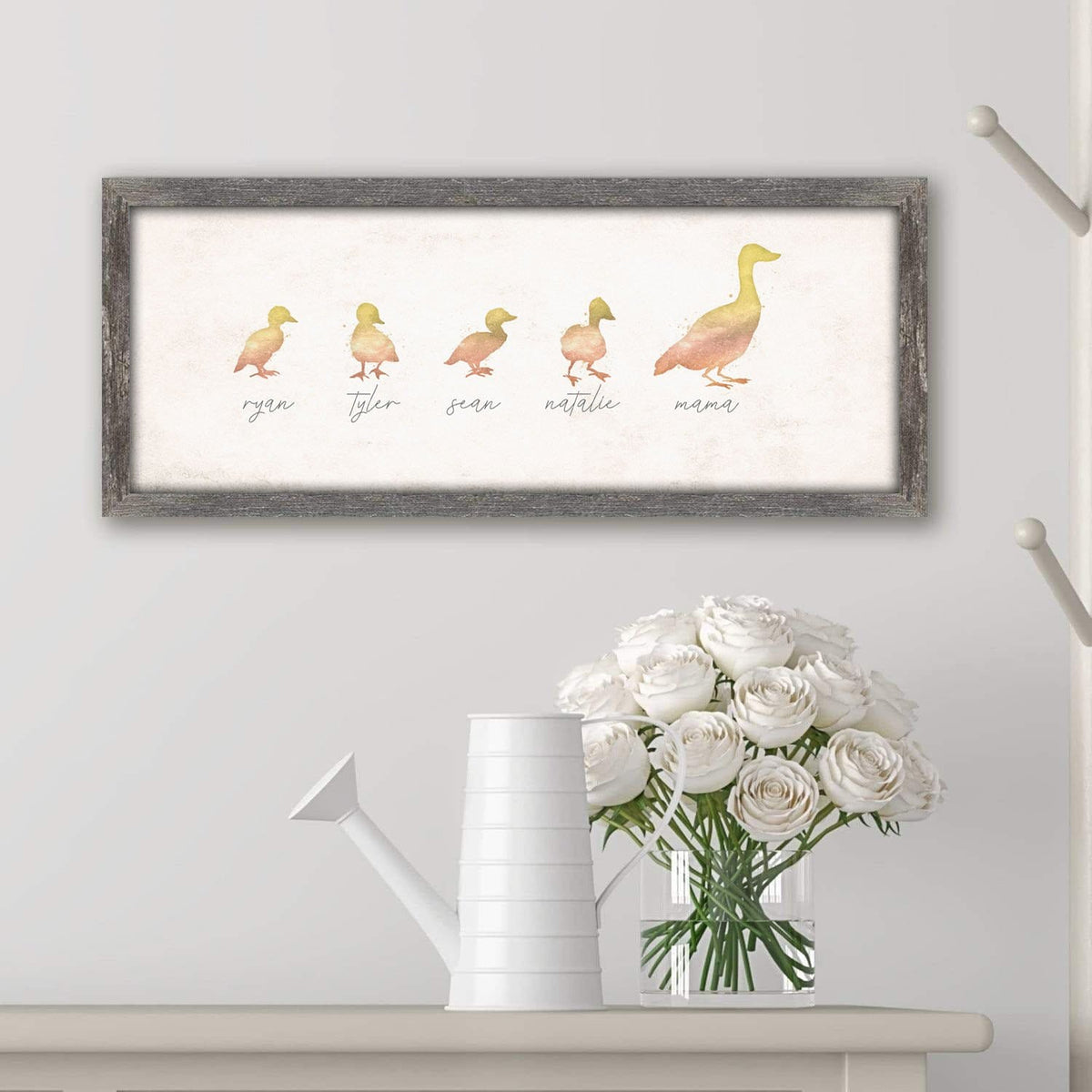 country decor gift for Mom with ducks and ducklings
