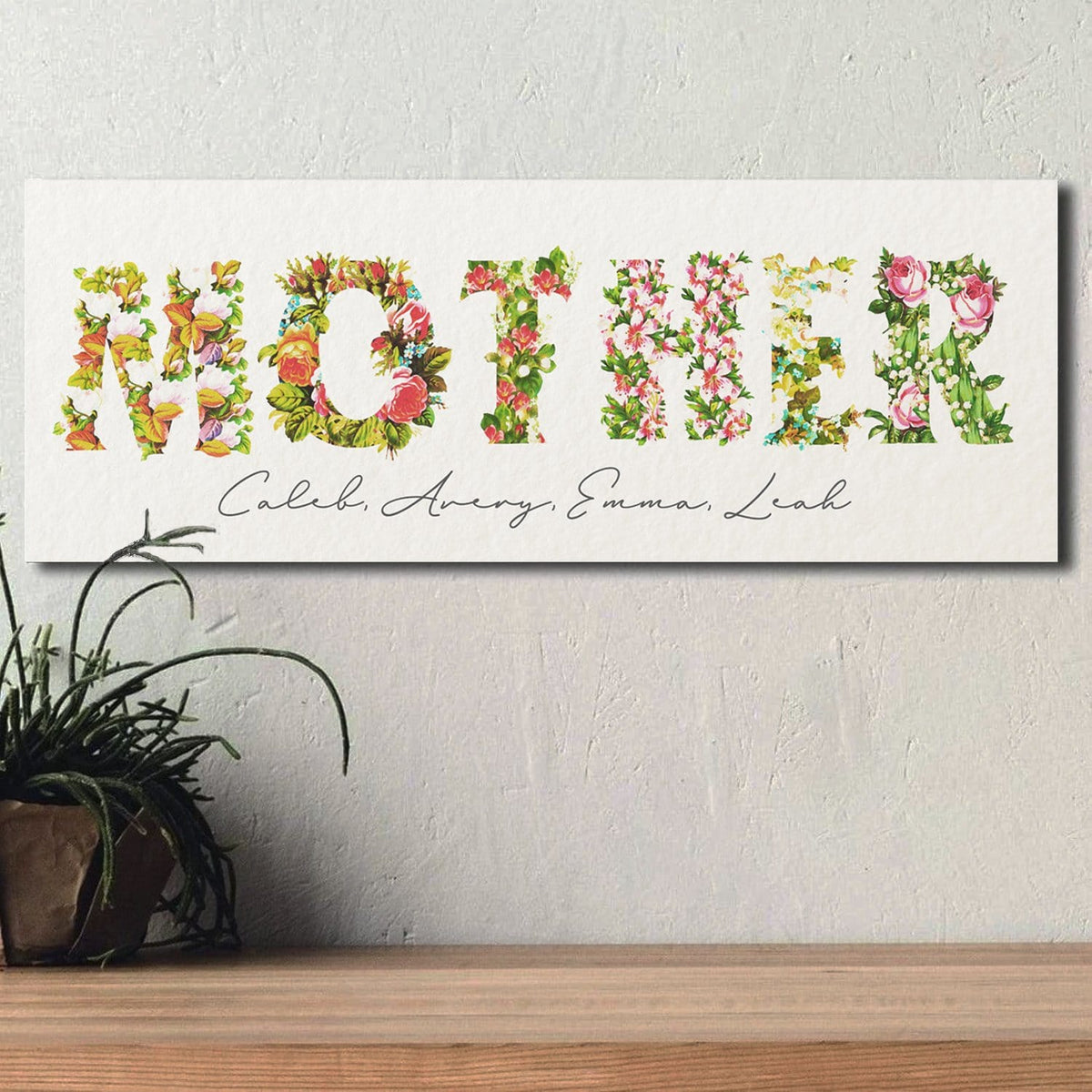 Personalized floral wall decor for mom