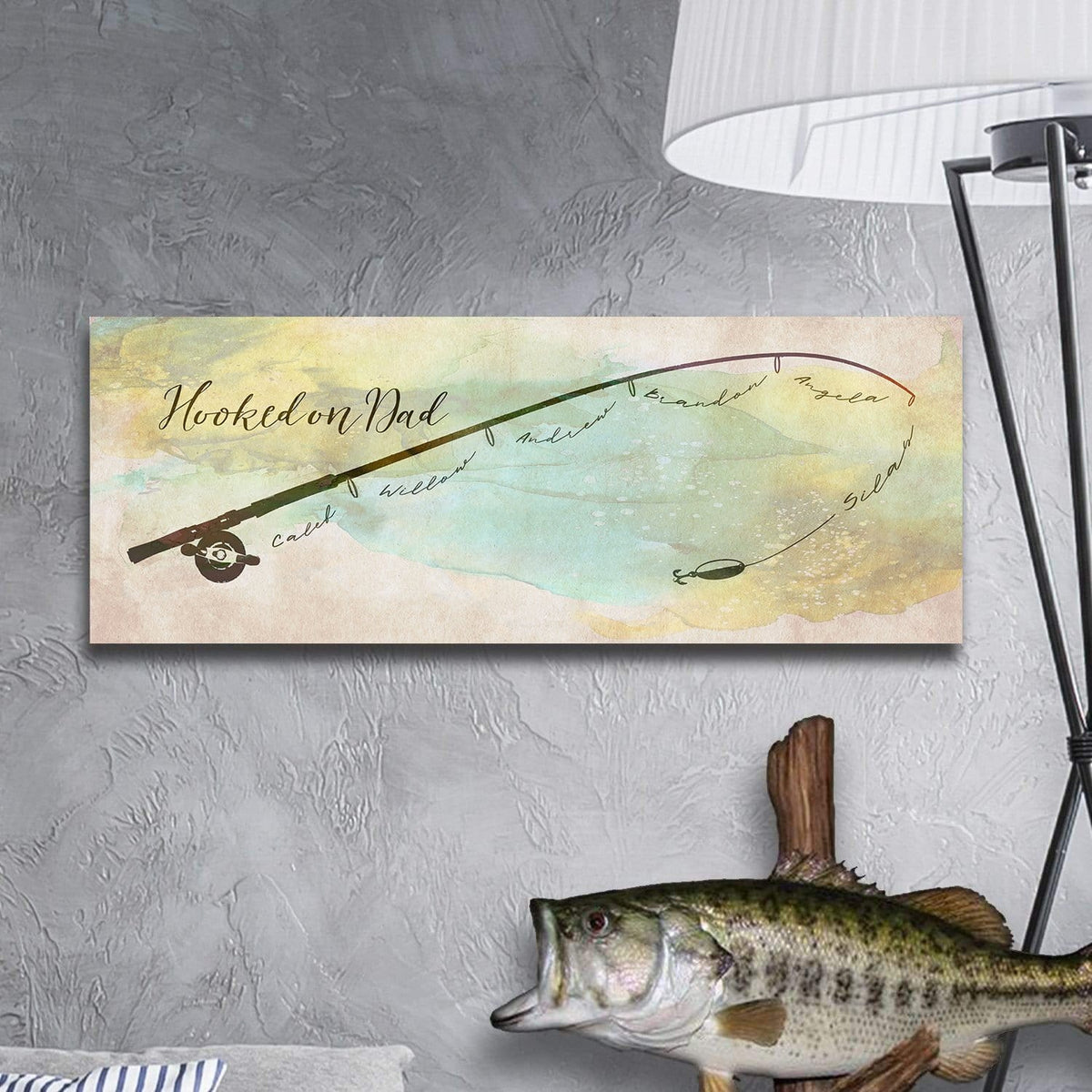 Father&#39;s Day fishing gift idea - personalized fishing decor for dad
