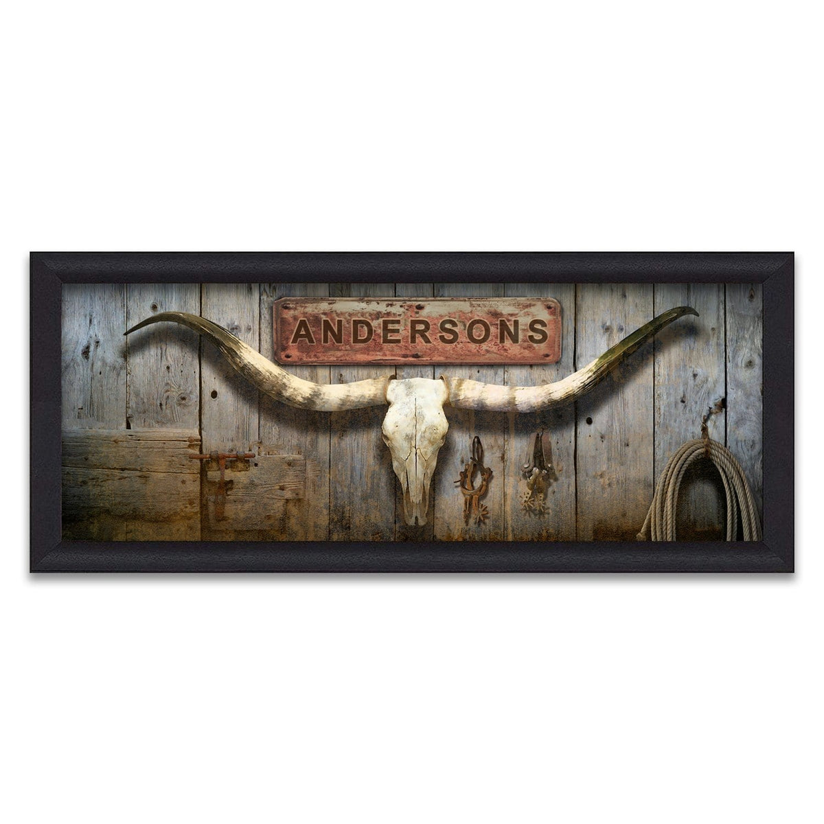 longhorn skull canvas art