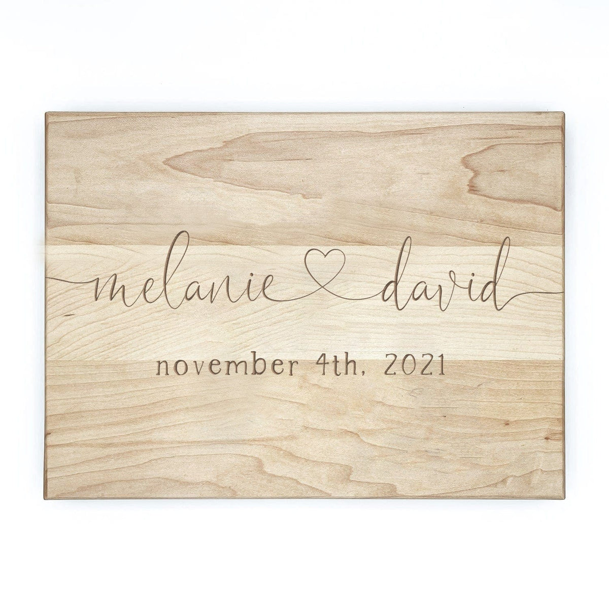 Personalized cutting board gift for weddings