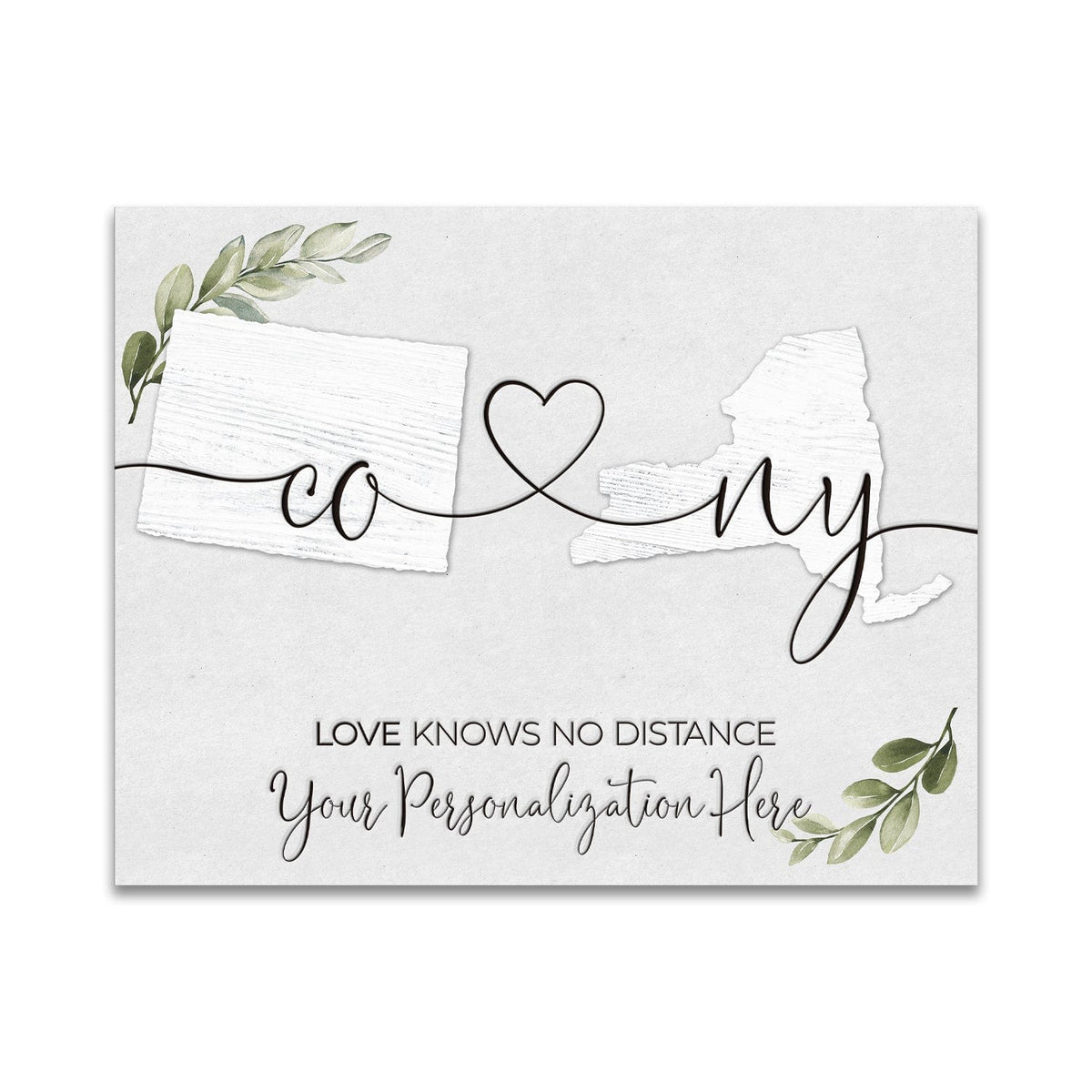 Love knows no distance personalized gift