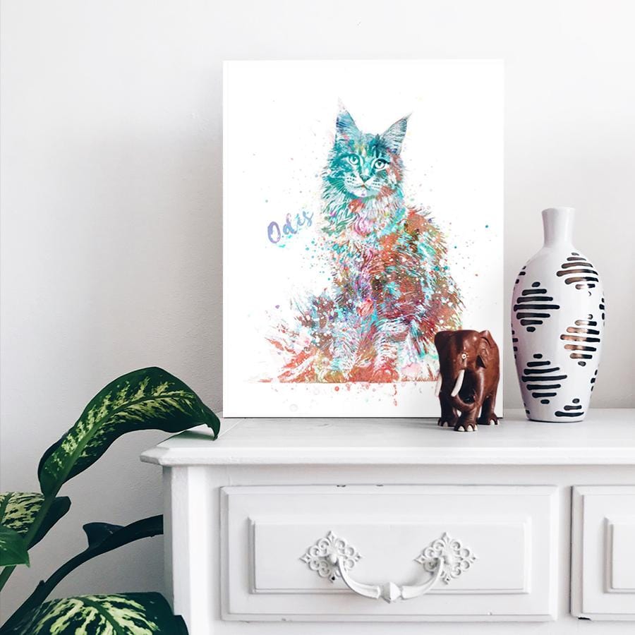Personalized Pet Cat Art from Personal Prints