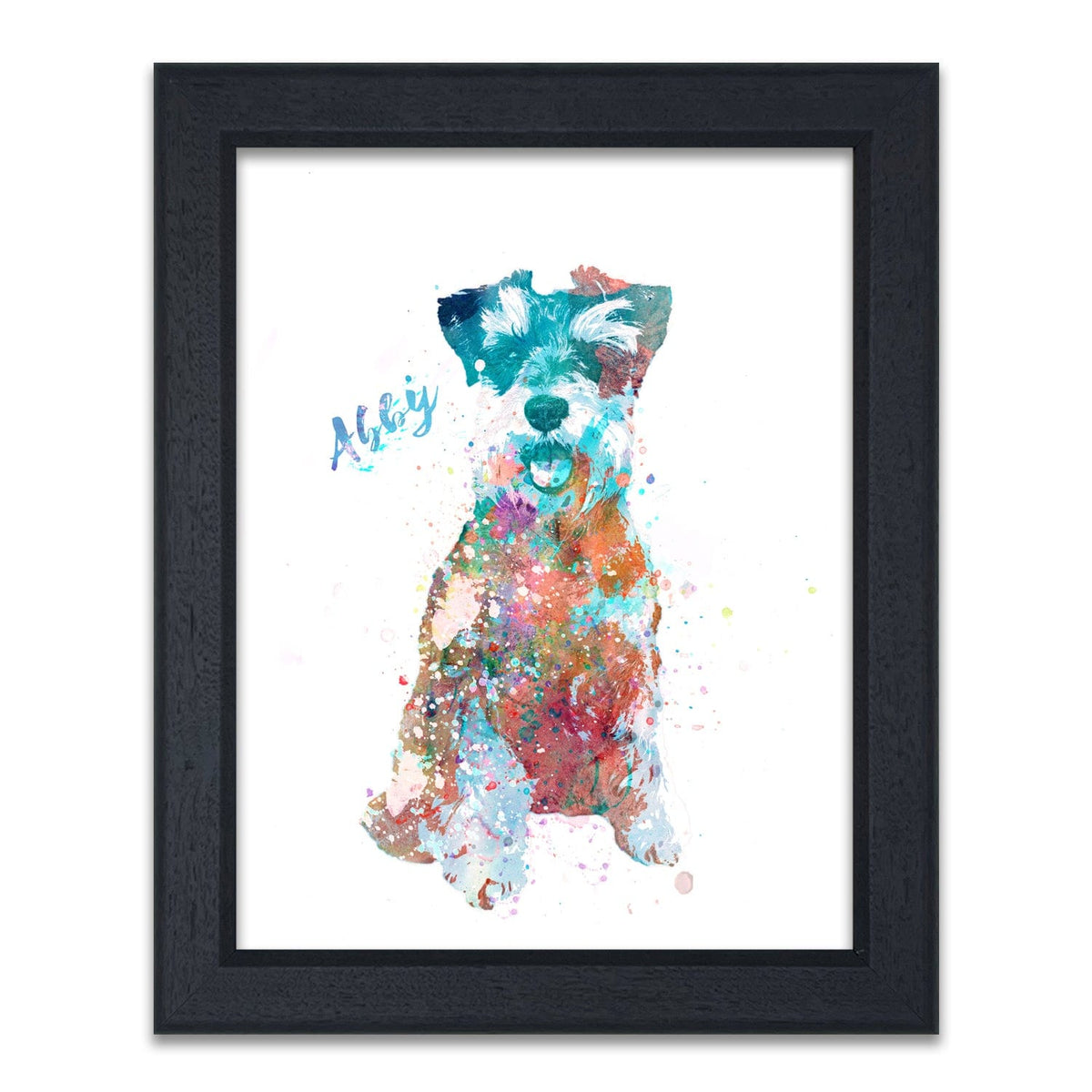 Framed Schnauzer Art - Personalized Pet Gift from Personal-Prints