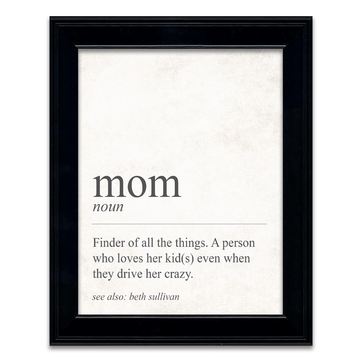 Funny personalized definition of Mom print