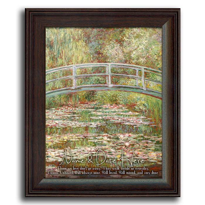 Claude Monet&#39;s &quot;Bridge Over a Pond of Water Lilies&quot; personalized with your name - Personal-Prints