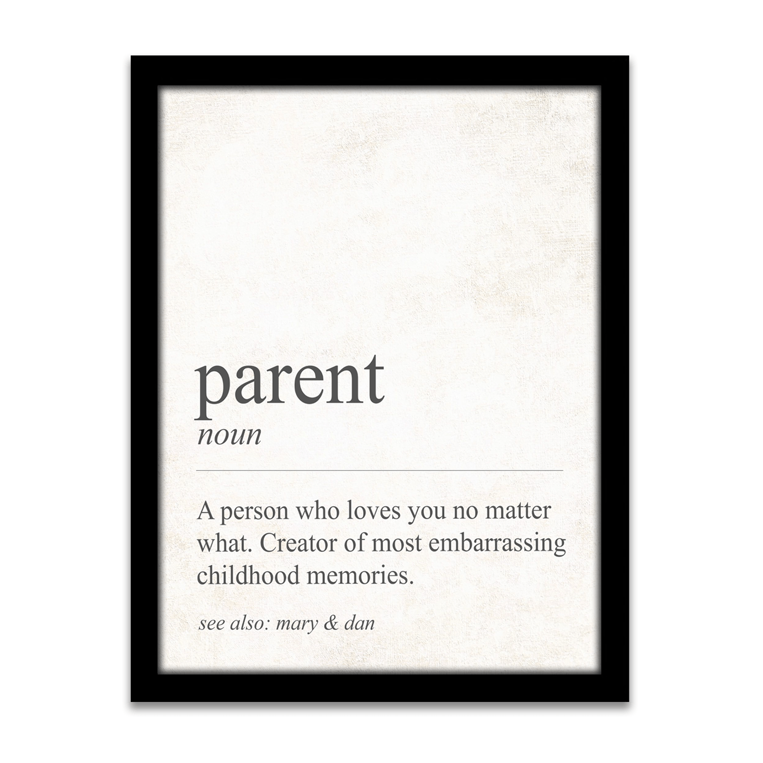 Definition of a parent - Personalized gifts for Mom and Dad