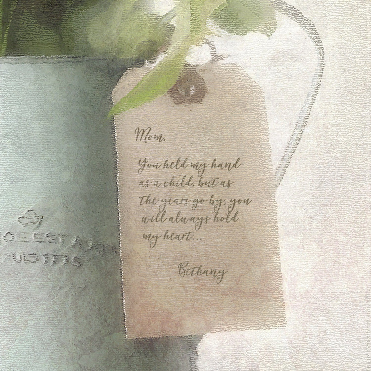 Detail of personalized text