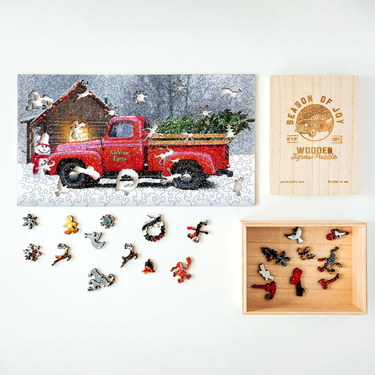 Custom Wood jigsaw puzzle in a classy gift presentation