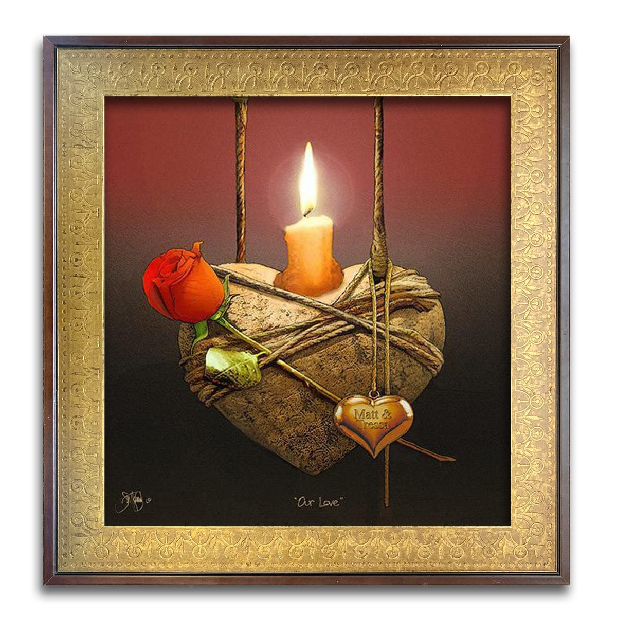 Special edition framing - Personalized canvas art - Our Love