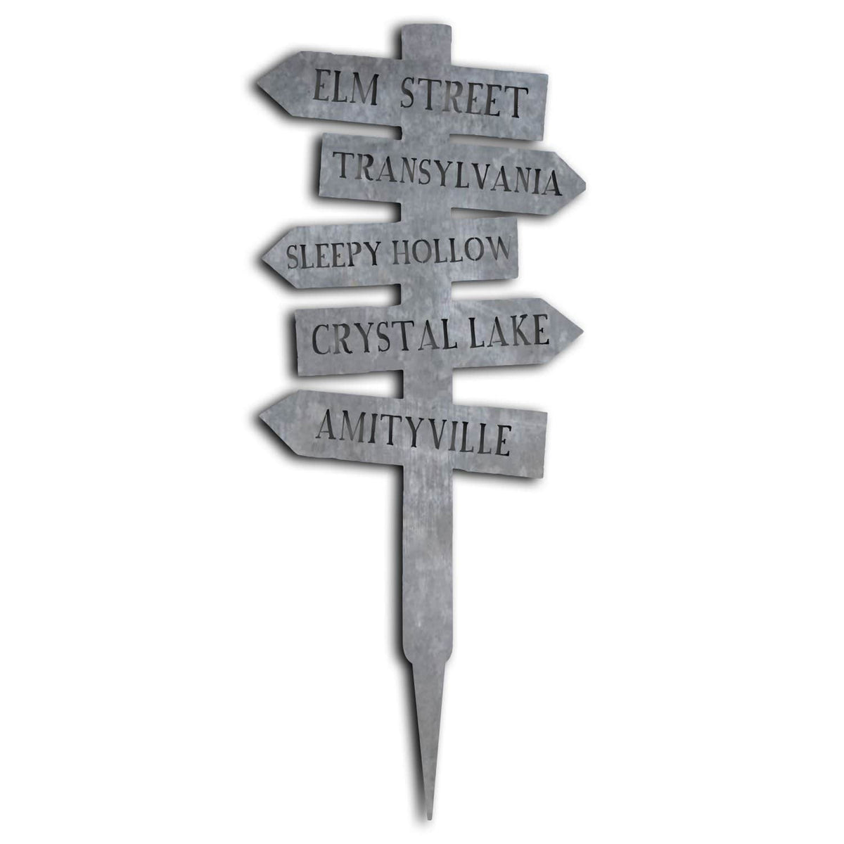 Metal Halloween Yard Sign - Points out your favorite haunted destinations.