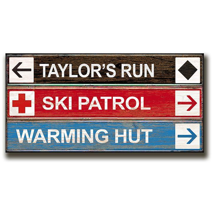 Personalized ski &amp; snowboard sign - Personal-Prints