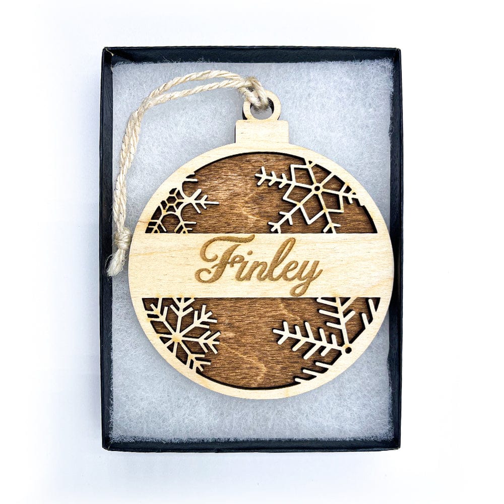 Personalized Christmas Ornament gift - snowflake design